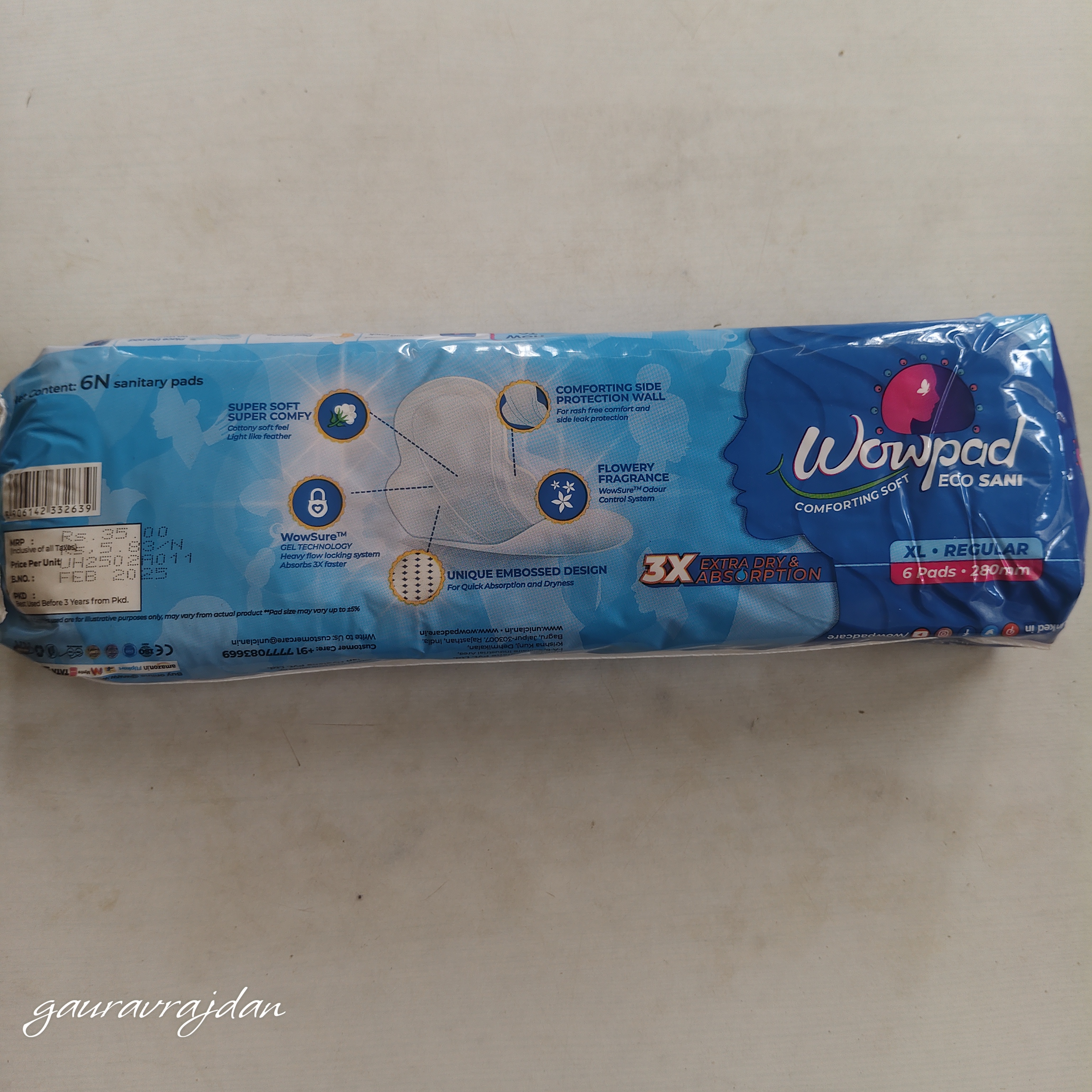 Wowpads XL6 280mm Pack of 12
