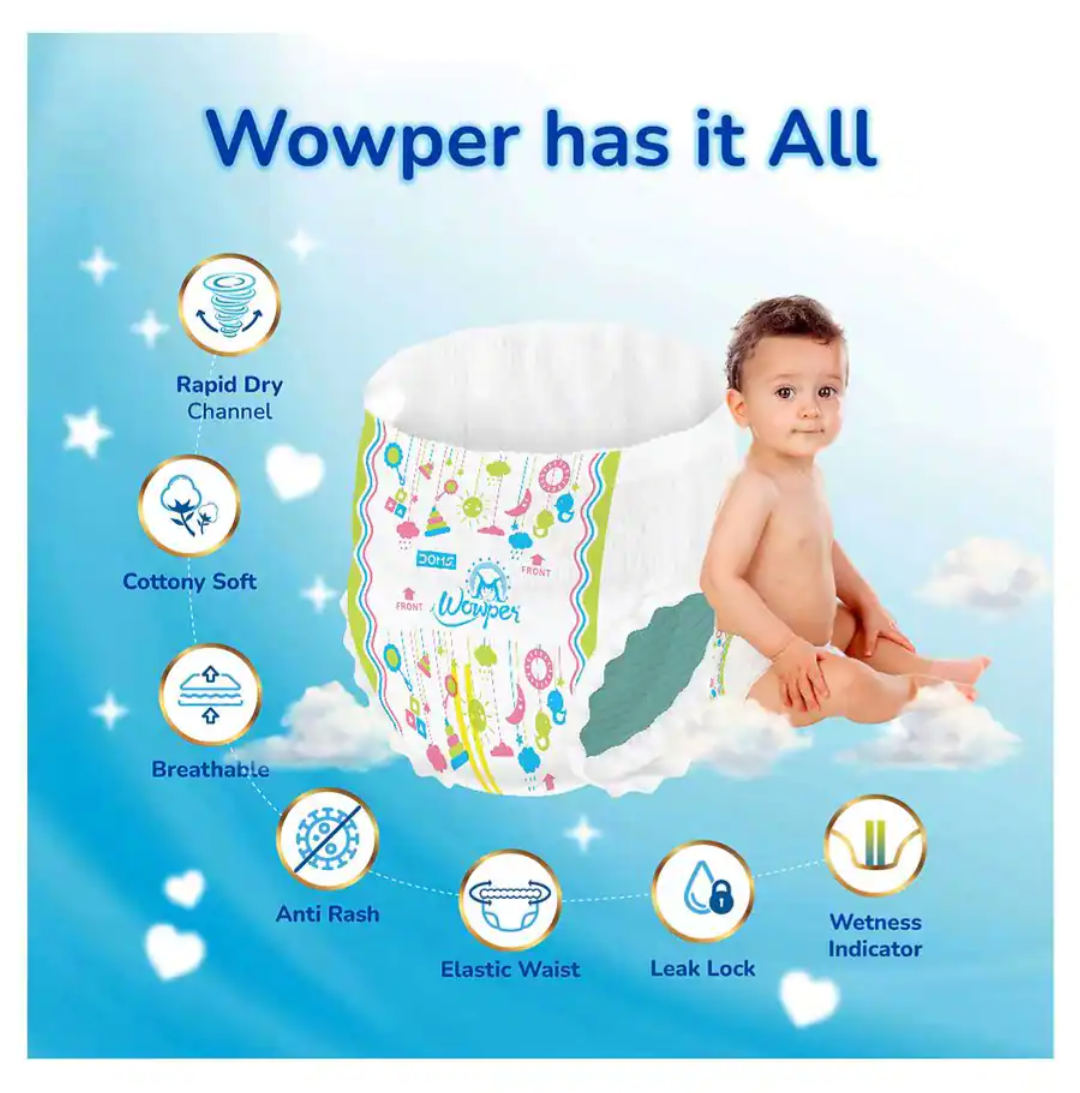 DOMS WOWPER DIAPER M72 PACK OF 2