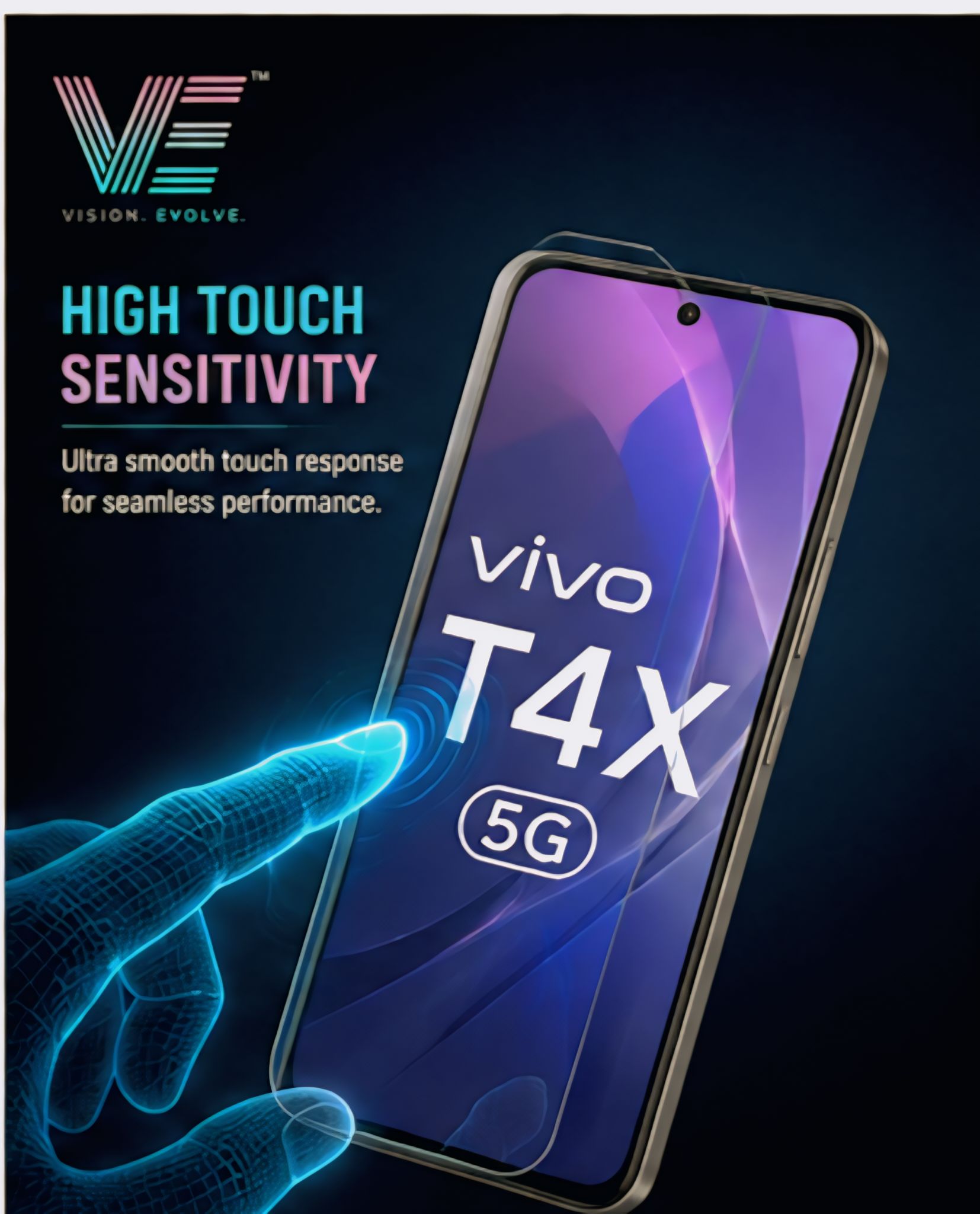 Vivo T4x 5g Tempered glass ( pack of 1 )